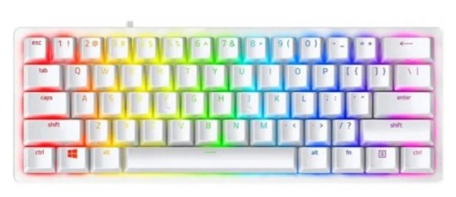 Klawiatura do gier Razer Huntsman V3 Pro Mini, układ amerykański, edycja biała | Razer - 2798439
