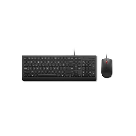 Zestaw klawiatury i myszy Lenovo Essential Wired Combo, Przewodowe, Mysz w zestawie, Czarny - 2798469