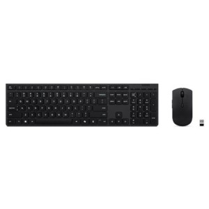 Lenovo Professional Bezprzewodowa ładowalna klawiatura i mysz combo | Zestaw klawiatury i myszy | Bezprzewodowy | Mysz w zestawie | Angielski (USA) | Łączność Bluetooth | Szary