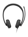 Przewodowy zestaw słuchawkowy VoIP Lenovo 5000 z mikrofonem, USB A/C, Czarny - 2798576
