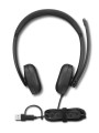 Przewodowy zestaw słuchawkowy VoIP Lenovo 5000 z mikrofonem, USB A/C, Czarny - 2798578