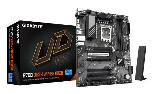 Płyta Gigabyte B760 DS3H WF6E GEN5 /B760/DDR5/SATA3/M.2/USB3.2/PCIe5.0/WiFi/BT/s.1700/ATX - 2798736