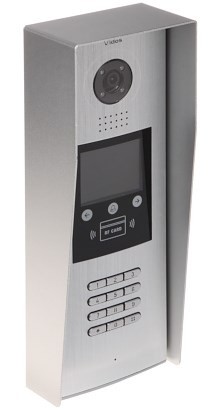 Wielorodzinna stacja bramowa VIDOS DUO S1600 z zamkiem szyfrowym, czytnikiem zbliżeniowym, wyświetlaczem LCD - 2798883