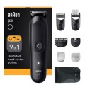 Zestaw do pielęgnacji Braun 9 w 1 All-in-One Series 5 AIO5540, bezprzewodowy, liczba stopni długości 14, czarny - 2793536