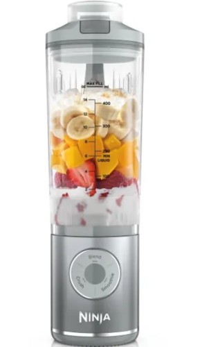 Blender NINJA Blast Max BC251EUSL | Przenośny | Materiał słoika Tworzywo sztuczne | Pojemność słoika 0,57 L | Kruszenie lodu | Srebro - 2793709