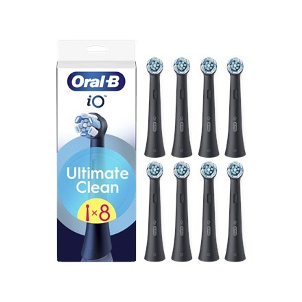 Oral-B Wymienne główki szczoteczki do zębów iO UltimateClean Głowy Dla dorosłych Liczba główek szczoteczki w zestawie: 8 Czarny - 2794266