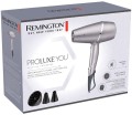 Suszarka do włosów Remington AC9800 Proluxe You Adaptacyjny 2400 W Liczba ustawień temperatury 3 Funkcja jonowa Dysza dyfuzora Srebro - 2794399