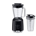 Mikser stojący Braun JB1051BK Household PowerBlend 1 ze szklaną nasadką blendera 1,5 l z kubkiem na wynos, gadżety kuchenne do kruszenia, przecierania i mieszania, funkcja kruszenia lodu, 2 prędkości - 2801452