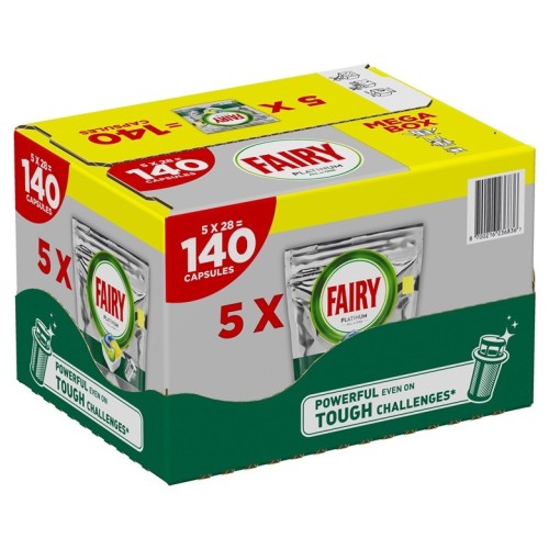 Kapsułki do zmywarek Fairy Platinum Lemon 140 sztuk - 2803019