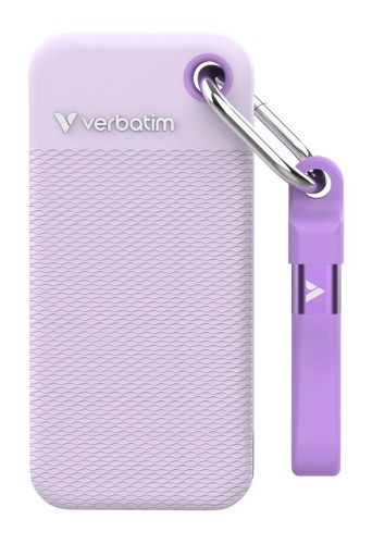 SSD 1TB Verbatim Pocket z dwoma pokrowcami białym i fioletowym - 2803315