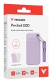 SSD 1TB Verbatim Pocket z dwoma pokrowcami białym i fioletowym - 2803314