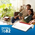 Router stołowy FRITZ! Box 7682, Wi-Fi 7 (802.11be), Dwuzakresowy (2,4 GHz / 5 GHz), Ethernet LAN, VDSL, Biały - 2804035