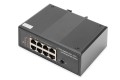 Switch przemysłowy 7-portowy Gigabit PoE+ z 1x PD, IEEE802.3af/at, DIN rail, rozszerzony zakres temp. - 2804129