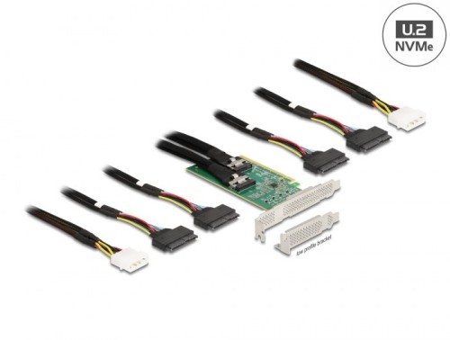 Delock PCI Express 4.0 x16 Karte zu 4 x SFF-8639 N - 2804765