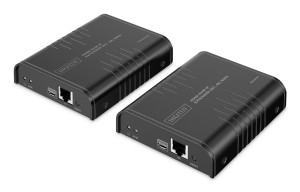Przedłużacz (extender) po skrętce kat.6 HDMI 4K/60Hz z KVM USB 2.0 przez IP 1G lub do 120m/200m, max. 253 odbiorniki, ekran dotykowy - zestaw