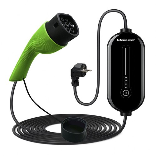 Mobilna ładowarka do samochodu elektrycznego EV z regulacją 2w1 Typ2, 3.5kW, 230V, LCD, LED, 5m - 2804964