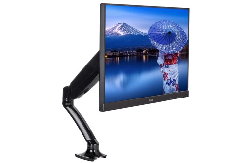 Uchwyt do monitora IIYAMA DS3001C-B1, montaż biurkowy, do pojedynczego monitora 10-27 cali, regulacja wysokości, sprężyna gazowa, VESA 75x75/100x100, udźwig 1-5kg - 2806668