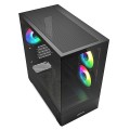 Etui Sharkoon MK6 RGB Micro-ATX 1xGlass Czarne - 2807561