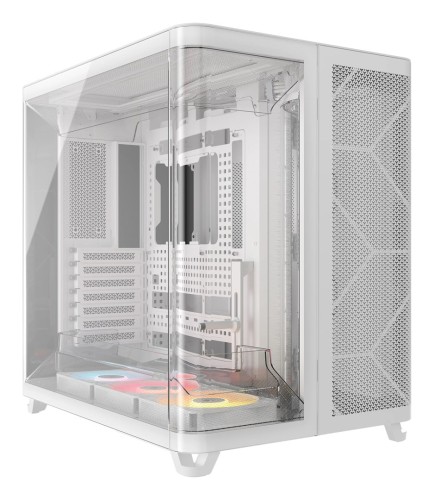 Corsair AIR 5400 RS-R ARGB PC-Case, Midi Tower, Szkło hartowane, RGB - białe, 2x wentylatory 120 mm w zestawie - 2807815