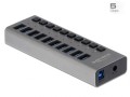 Delock Zewnętrzny USB 3.0 Hub z 10 portami i przełącznikami - 2808431