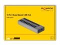 Delock Zewnętrzny USB 3.0 Hub z 10 portami i przełącznikami - 2808434