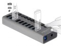 Delock Zewnętrzny USB 3.0 Hub z 10 portami i przełącznikami - 2808432