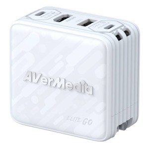 Stacja ładująca AVerMedia, EliteGO (GC313Pro) Biały, 100W GaN, HDMI