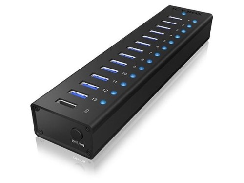 13-portowy hub USB 3.0 z portem ładowania USB Icy Box (IB-AC6113) - 2808487