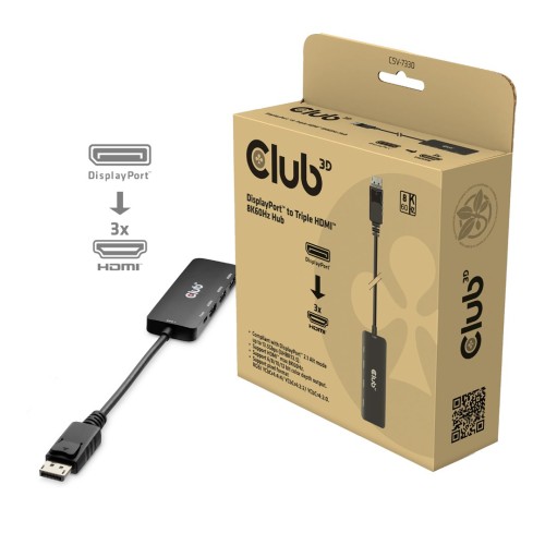 Adapter I/O DP do HDMI potrójny CSV-7330 CLUB3D - 2808506