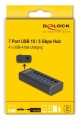 Delock 7-portowy hub USB z 3 portami 10 Gb/s i 4 szybkimi ładowaniami - 2808523