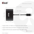 Hub USB Club Hub 3D MST (Multi Stream Transport) DisplayPort 1.4 na 4x DisplayPort, Cztery monitory, 4x 4K30Hz, 8K30Hz - 2808535