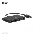 Hub USB Club Hub 3D MST (Multi Stream Transport) DisplayPort 1.4 na 4x DisplayPort, Cztery monitory, 4x 4K30Hz, 8K30Hz - 2808538