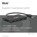 Hub USB Club Hub 3D MST (Multi Stream Transport) DisplayPort 1.4 na 4x DisplayPort, Cztery monitory, 4x 4K30Hz, 8K30Hz - 2808534