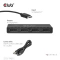 Hub USB Club Hub 3D MST (Multi Stream Transport) DisplayPort 1.4 na 4x DisplayPort, Cztery monitory, 4x 4K30Hz, 8K30Hz - 2808536