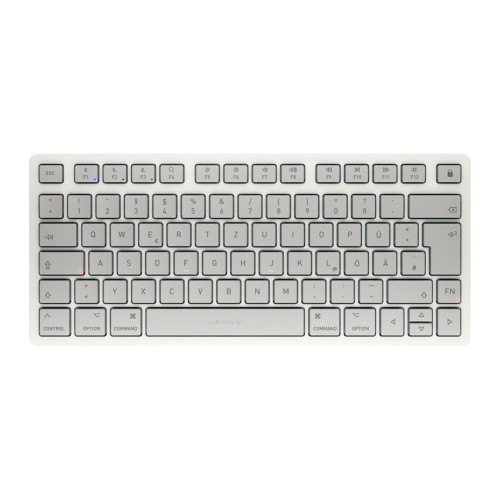 Klawiatura CHERRY TAS KW 7100 MINI BT dla Mac, Bezprzewodowa, DE-Layout, biały - 2808612