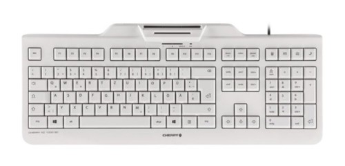 Klawiatura CHERRY KC 1000 SC - USB - Szwajcaria - Pale Grey - 2808673