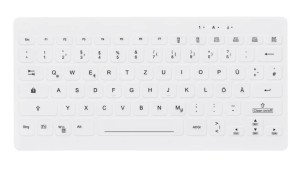 CHERRY AK-C4112 - Klawiatura medyczna kompaktowa podświetlana USB QWERTZ niemiecka biała