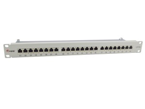 Wyposaż 19-calowy panel krosowy 24xRJ45 Cat6a FTP 1U 500MHz RAL7035