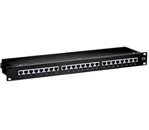 Patchpanel Equip CAT6 24 portów czarny 19" (1HE)