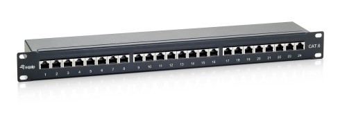 Patchpanel Equip CAT6 24 portów czarny 19" (1HE) - 2809579