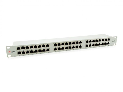 Panel krosowy RJ-45 x 48, STP, możliwość montażu w stojaku, CAT 6, jasnoszary, 1U, 48,3 cm (19") (326349) - 2809594