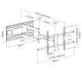 Uchwyt ścienny Equip 43"-80"/50kg 1TFT 4Gelenke neig/schwenk schwarz - 2811102