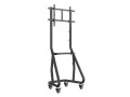 Wózek do płaskiego ekranu / systemu wideokonferencyjnego - Bardzo mocny - Zamykany na klucz - Plastik, Stal nierdzewna, Aluminium - Rozmiar ekranu: 94-203 cm (37"-80") - 2810915
