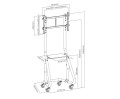 Wózek do płaskiego ekranu / systemu wideokonferencyjnego - Bardzo mocny - Zamykany na klucz - Plastik, Stal nierdzewna, Aluminium - Rozmiar ekranu: 94-203 cm (37"-80") - 2810924