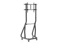 Wózek do płaskiego ekranu / systemu wideokonferencyjnego - Bardzo mocny - Zamykany na klucz - Plastik, Stal nierdzewna, Aluminium - Rozmiar ekranu: 94-203 cm (37"-80") - 2810918