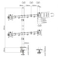 Uchwyt stołowy 17"-32"/4TFT 360° H.verst. 9Kg black lite - 2810945