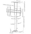 Mocowanie do telewizora LCD (zmotoryzowane) - Plastik, Aluminium, Stal - Rozmiar ekranu: 94-165.1 cm (37"-65") - 2811056