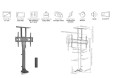 Mocowanie do telewizora LCD (zmotoryzowane) - Plastik, Aluminium, Stal - Rozmiar ekranu: 94-165.1 cm (37"-65") - 2811061
