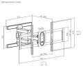 Wyposażenie Uchwyt ścienny 43"-100"/1TFT 60kg 2Przegubowy uchylny sw sprzedaż detaliczna - 2810932