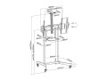 Uchwyt na stojak podłogowy Equip 55-100"/1TFT 120kg 1Półka lite Sprzedaż detaliczna (650633) - 2811112